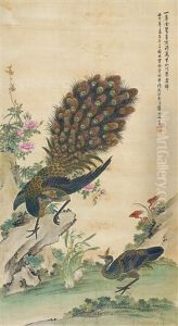 Peacock by Jiang Tingxi