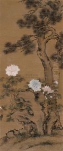 Pine Tree And Peony by Jiang Tingxi