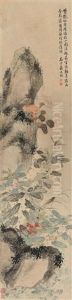Grasshopper And Flowers by Jiang Tingxi