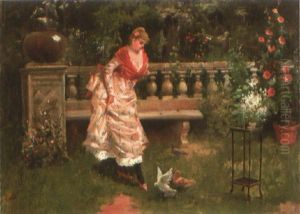 Woman In A Garden by Juan Jimenez Martin