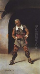 Viejo Mosquetero En Un Interior by Juan Jimenez Martin