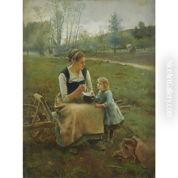 Mother And Child In The Fields Mother And Child In The Fields - view 1