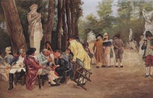 Elegante Gesellschaft In Einem Park by Jose Jimenez y Aranda