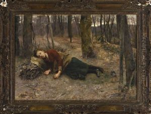Joven En Un Bosque by Luis Jimenez Y Aranda