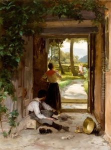 Escena Campestre by Luis Jimenez Y Aranda