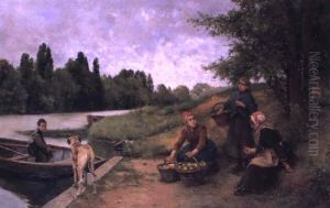 Ramasseurs De Pommes Au Bord De L'oise