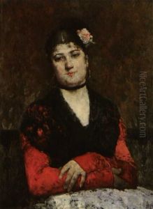 Mujer Con Mantilla by Luis Jimenez Y Aranda