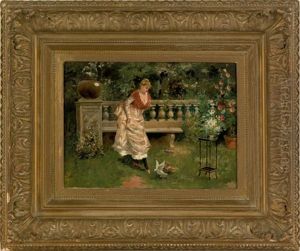 Woman In A Garden Woman In A Garden