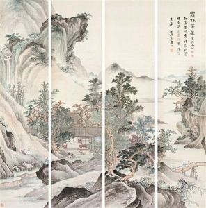 Character And Landscape (4 Works) by Jin Cheng