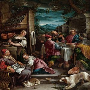 Supper At Emmaus by Jacopo Bassano (Jacopo da Ponte)