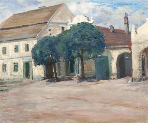 Old Houses In Labsky Tynec by Milos Jiranek