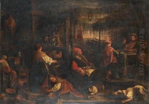 The Supper At Emmaus by Jacopo Bassano (Jacopo da Ponte)