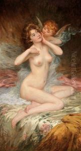 Female Nude With Cupid