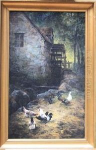 Cour De Moulin Avec Poules Cour De Moulin Avec Poules