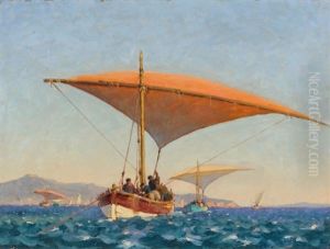 Pecheurs En Mer by Paul Jobert