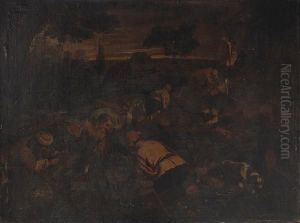 Building The Ark by Jacopo Bassano (Jacopo da Ponte)