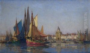 La Grossse Horloge A La Rochelle by Paul Jobert
