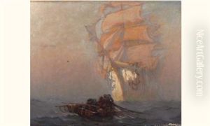 Surpris Dans La Brume by Paul Jobert