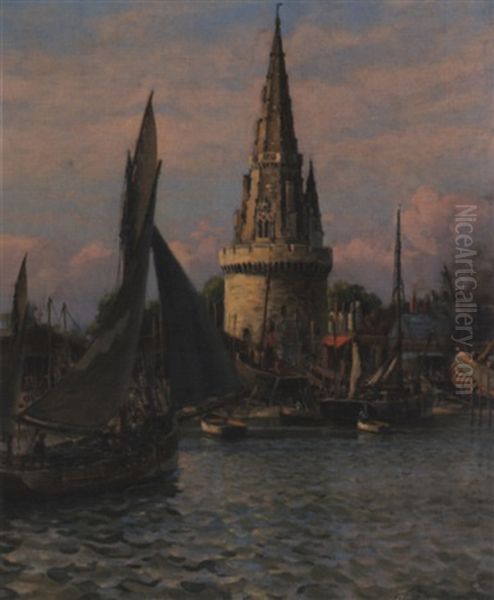 Harbor Scene At La Rochelle, France - view 1