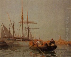 Les Marchands D'oranges A Alger by Paul Jobert