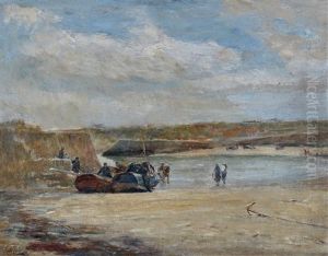 Cobles And Fisherfolk On The Beach At Cullercoats