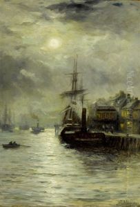 Bei Vollmond Im Hafen