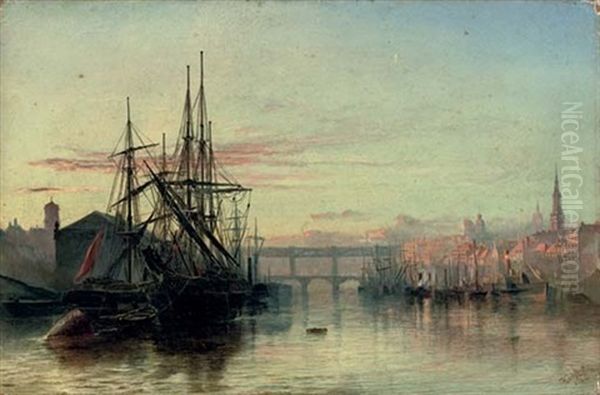 The River Tyne, Newcastle - Sunset - view 1