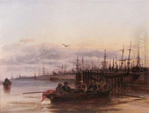 Howdon Docks, River Tyne Northumbld (sic) by Robert Jobling