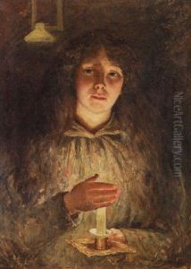 Young Girl With Candlelight