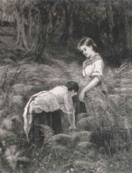 Girls Gathering Bracken - view 1
