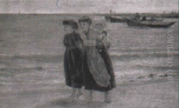 Cullercoats Fishwives On The Beach - view 1
