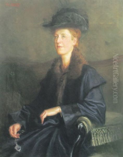 Portrait Einer Blonden Dame Mit Lorgnon - view 1