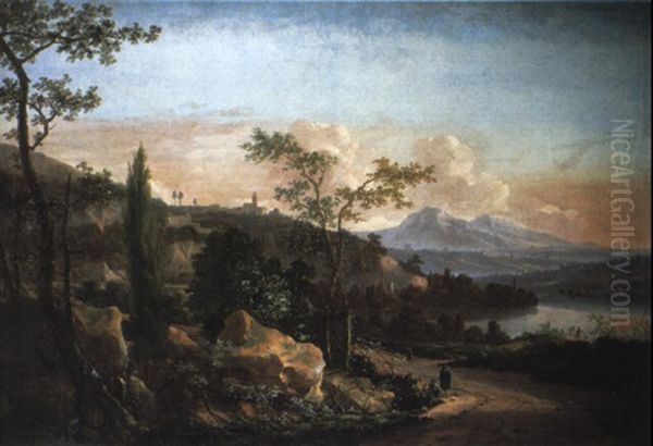 Paysage Avec Un Chemin Pres D'une Riviere - view 1