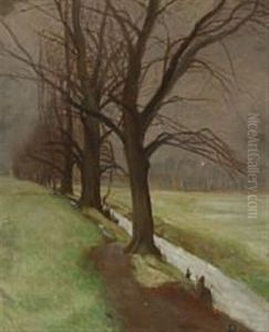 Traeer Ved Groften, Graavejr by Claus Johansen