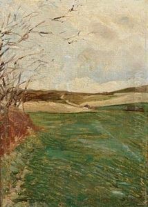 Landscape By Fall by Fridolin Hans Johansen