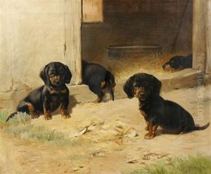 Dackelwelpen by Fridolin Hans Johansen