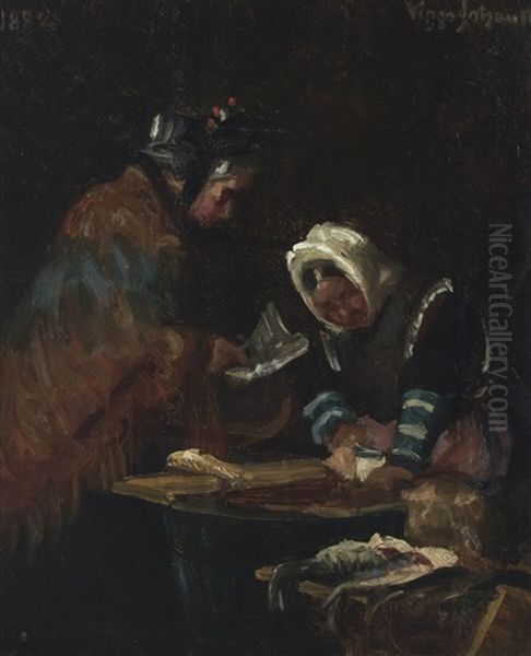 A Study For "en Fiskerkone I En Port" - view 1