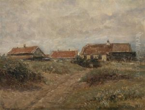 Houses Between The Dunes In Skagen by Viggo Johansen
