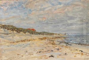 Summer Day At Skagen Sonderstrand Overlooking Klitgarden by Viggo Johansen