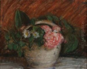 Colourful Flowers In A Jar