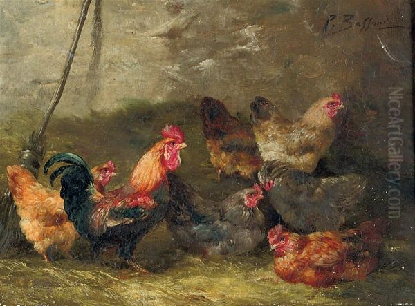 A Cock And Chickens - view 1