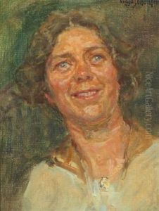 Portrait Of A Woman In A Pale Dress Portrait Of A Woman In A Pale Dress