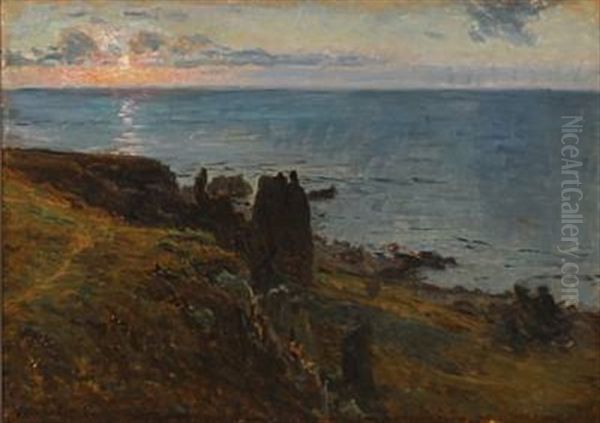 Sunrise At Helligdomsklipperne (sanctuary Rocks) At Bornholm, Denmark - view 1