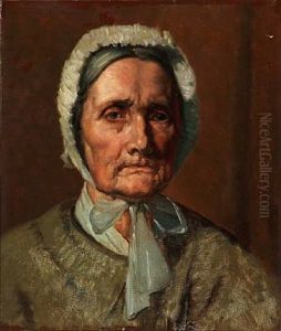 An Elderly Woman With A Bonnet