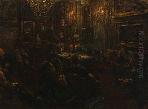 Et Akademiraadsmode I Kuppelsalen Paa Charlottenborg Aar 1904
