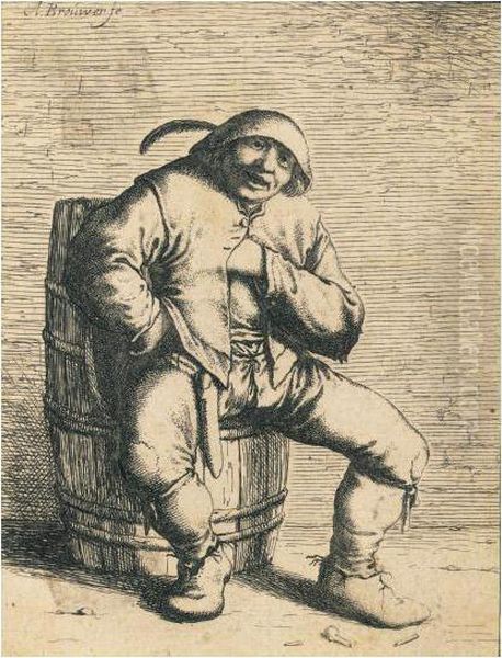 Peasant Sitting On A Cask (hollstein 34; W. 31) - view 1