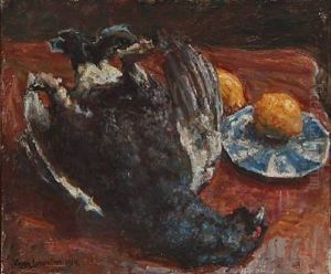 Nature Morte With A Bird And Lemons by Viggo Johansen