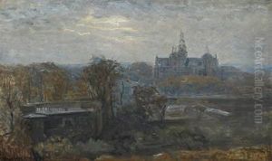 View Of Frederiksborg Castle In Denmark by Viggo Johansen