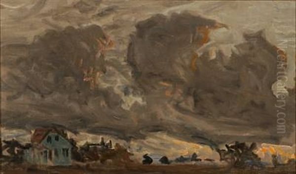 Storms Over The Farm Godthaab In Store Magleby Village, North Of Dragor, Denmark - view 1