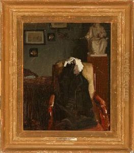 Interior From The Artist's Home (study) by Viggo Johansen